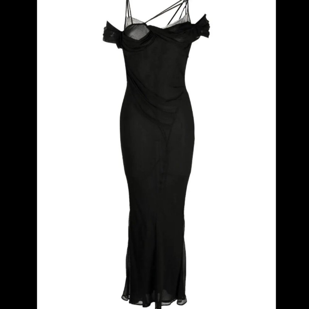 Rachel Gilbert Quinn Silk Maxi Dress - Size 12 (Large)